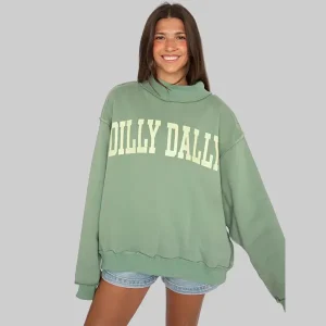 Dilly-Dally-Oversized-Mockneck-Sweatshirt-Green