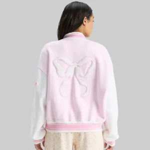 Pink-Miami-Fanatics-x-LoveShackFancy-Varsity-Jacket