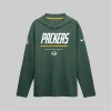 Green Bay Packers Nike Sideline Game On Long Sleeve Hooded T-shirt