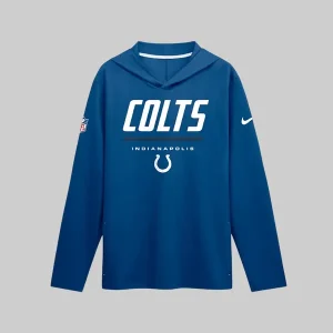 Indianapolis Colts Nike Sideline Game On Long Sleeve Hooded T-shirt