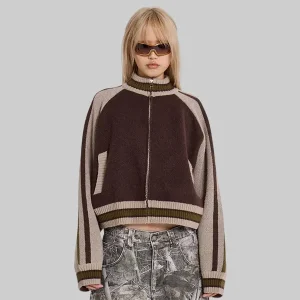 Jaded-London-Team-85-Knitted-Brown-Jacket.