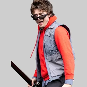 Joe-Keery-Outside-Land-2026-Grey-Cotton-Vest.