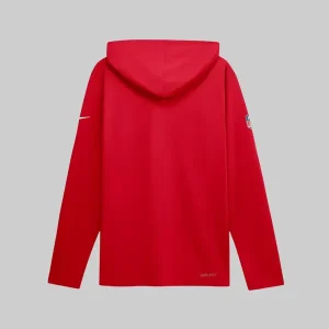 Mens-Nike-Red-Kansas-City-Chiefs-Sideline-Game-On-Lightweight-Long-Sleeve-Hooded-Dri-FIT-Top