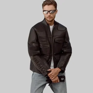 Kith for BMW 2026 Black Leather Motorcycle Jacket