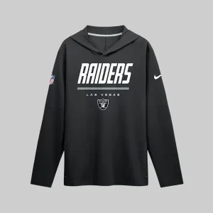 Las Vegas Raiders Nike Sideline Game On Long Sleeve Hooded T-shirt