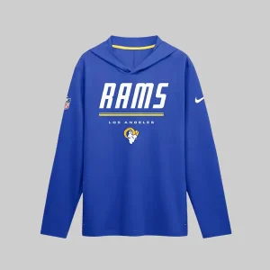 Los Angeles Rams Nike Sideline Game On Long Sleeve Hooded T-shirt