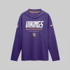 Minnesota Vikings Nike Sideline Game On Long Sleeve Hooded T-shirt