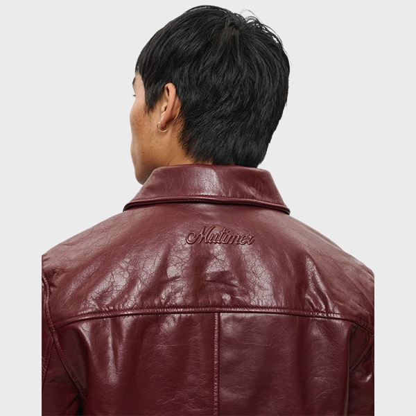 Mutimer Leather Jacket Bordeaux