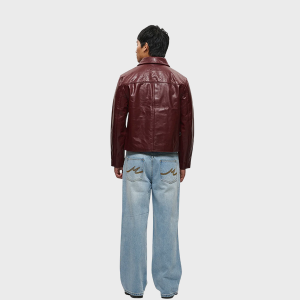 Mutimer Leather Jacket Burgundy