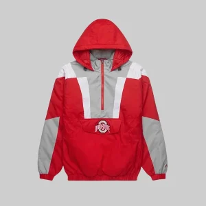 Ohio State Red Half Zip Jacket