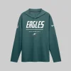 Philadelphia Eagles Nike Sideline Game On Long Sleeve Hooded T-shirt