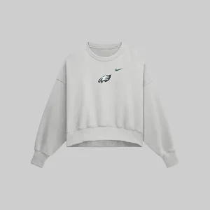 Womens-Nike-Gray-Philadelphia-Eagles-Oversized-Primetime-Phoenix-Fleece-Sweatshirt.