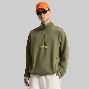 US-Open-Oversize-Quarter-Zip-Pullover-green-sweatshirt.