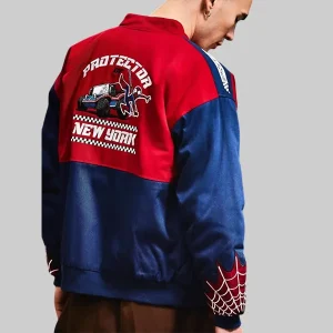 Protector-of-New-York-Spider-Man-Peter-Parker-racing-jacket.
