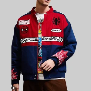 Protector of New York Spider Man Peter Parker racing jacket