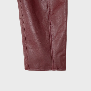 Red Leather Mutimer Linea Jacket