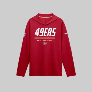 San Francisco 49ers Nike Sideline Game On Long Sleeve Hooded T-shirt