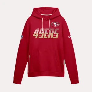 Mens-San-Francisco-49ers-Nike-Scarlet-Black-Sideline-Standard-Issue-Top-Prospect-Dri-FIT-Hoodie