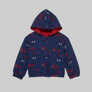 Men-spider-man-reversible-hooded-blue-red-jacket