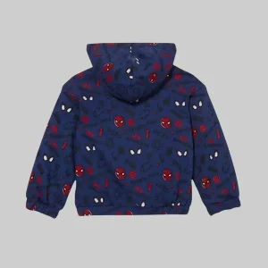 Women-spider-man-reversible-hooded-blue-red-jacket.