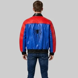 Mens-Spiderman-Red-Blue-Leather-Jacket.