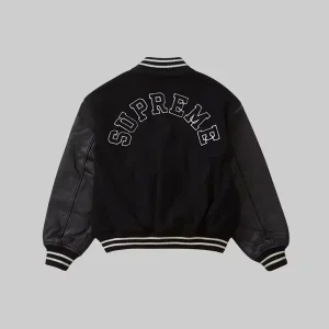 Women-supreme-tiger-black-varsity-jacket