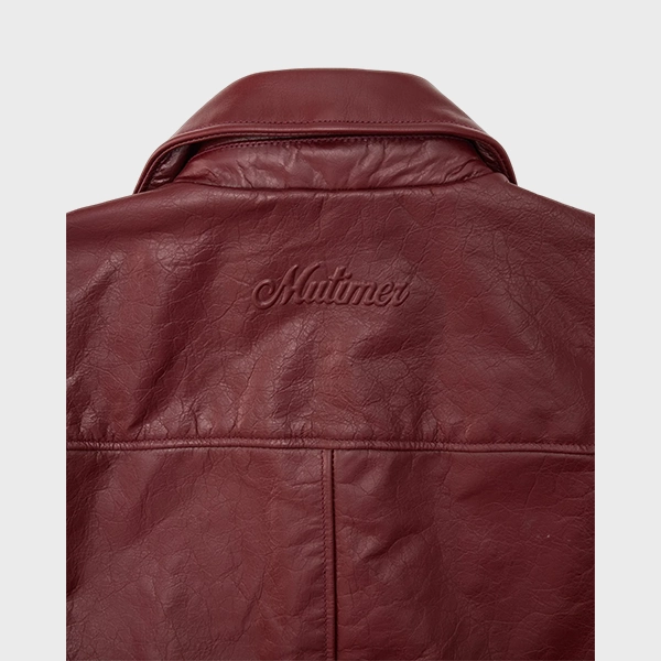 Unisex Mutimer Leather Jacket Red