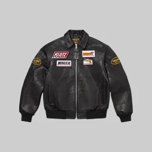 Vanson-leathers-x-supreme-spiderman-jacket-black