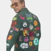 Avengers Endgame Encore Tony Stark Green Patch Jacket