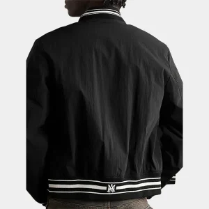 Bijan-Robinson-Amiri-Distressed-Logo-Shrunken-Bomber-Jacket