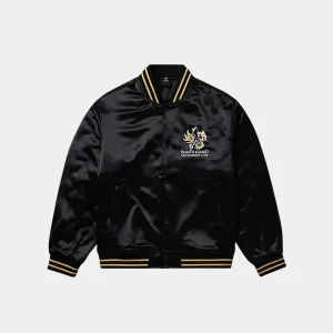 Born x Raised Gentlemens Club Black Varsity Jacket