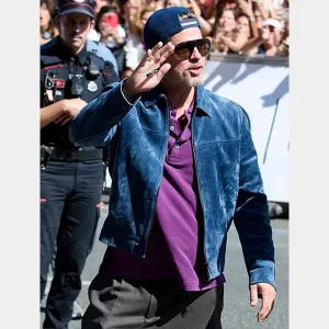 Brad-Pitt-San-Sebastian-Film-Festival-Blue-Suede-Jacket.