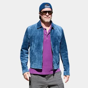 Brad Pitt San Sebastián Film Festival Blue Suede Jacket