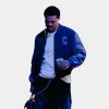 Caleb Williams Tunnel Blue Varsity Jacket