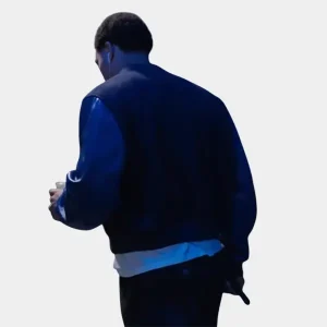 Chicago-Bears-Caleb-Williams-Tunnel-Blue-Wool-Leather-Varsity-Jacket