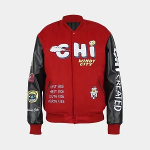 Chi Created Red Varsity Jacket