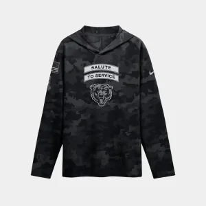 Chicago Bears 2026 Salute to Service Hooded Long Sleeve Shirt