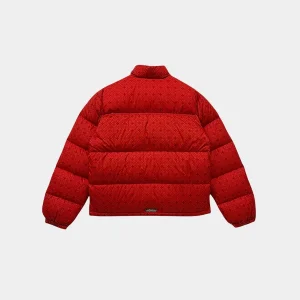 Chrome-Hearts-Monogram-Puffer-Jacket-Red.