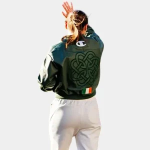 Croke-Park-Katie-Taylor-Green-Bomber-Leather-Jacket
