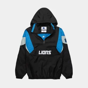 Detroit Lions Starter Blackout Breakaway Jacket