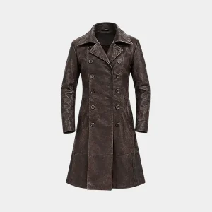Frontier Declan Harp Black Leather Coat