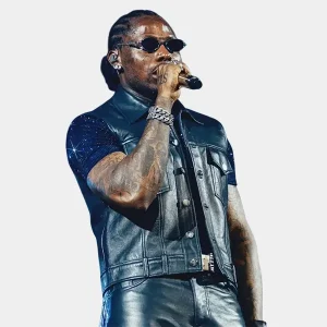 God We Trust Tour Asake Leather Vest