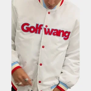 Golf-Wang-White-Satin-Varsity-Bomber-Jacket.