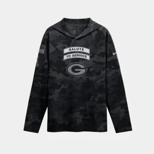 Green Bay Packers 2026 Salute to Service Hooded Long Sleeve Shirt