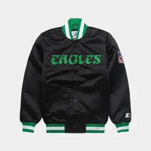 HOMAGE x Starter Eagles Blackout Satin Jacket