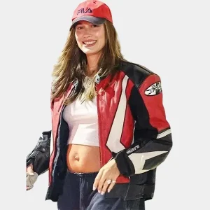 Hailey-Bieber-Billie-Eilish-Concert-Leather-Jacket