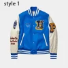 Heron Preston Blue Varsity Jacket