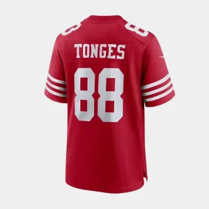 Mens-San-Francisco-49ers-Jake-Tonges-Nike-Scarlet-Team-Game-Jersey