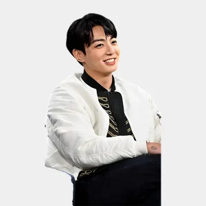 BTS-Jungkook-White-Satin-Bomber-Jacket.