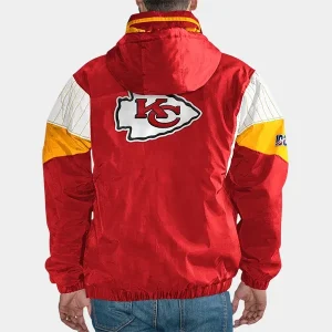 Kansas-city-chiefs-Red-starter-quarter-zip-breakaway-jacket